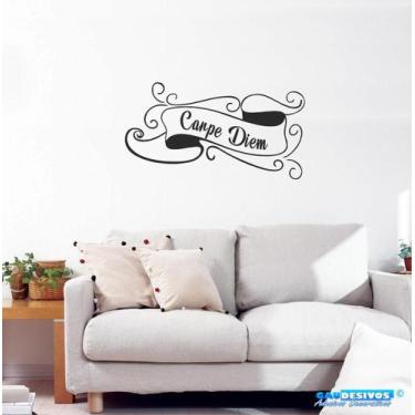Imagem de Adesivo Decorativo de Parede Palavra Carpe Diem - Gaudesivos
