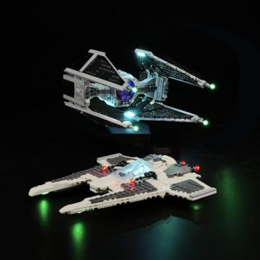 Imagem de Rorliny LED Light Kit for Lego Star Wars Mandalorian Fang Fighter vs. TIE Interceptor 75348 Building Set, Creative Lighting kit Compatible with Lego 75348 (Lights Only, No Lego Set)