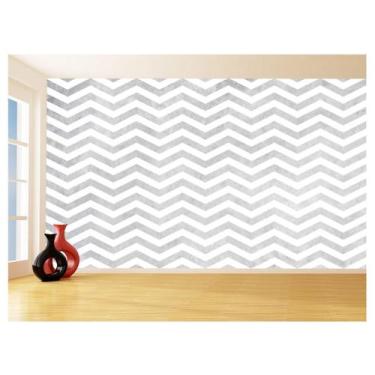 Imagem de Papel De Parede 3D Sala Chevron Zig Zag Listras 3,5M Zig121 - Você Dec
