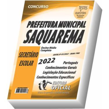 Imagem de Apostila Prefeitura De Saquarema - Rj - Secretário Escolar - Curso ofi