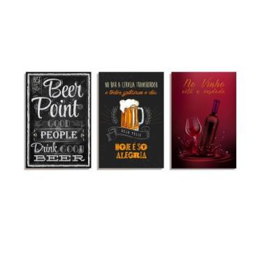 Imagem de Kit Quadro Decorativo Gamer Geek 3 Peças Und 001 20x30cm - Create Comu