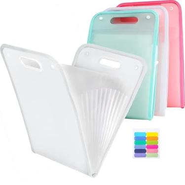 Imagem de Pasta Organizadora A4 12 Divisórias Ideal para Estudantes Escritório e Concursos Presente Volta às Aulas e Profissionais por Elástico e Etiquetas Organize Documentos (Branco)