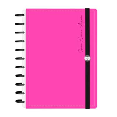 Imagem de Caderno De Disco Iscool Inteligente 140 Folhas Personalizado Solid Fluor Pink G+