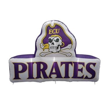 Imagem de FANMATS Mascote inflável NCAA East Carolina Pirates - Expositor inflável autoinflável, ventilador e cordões embutidos, logotipo oficial da equipe – mostre seu espírito durante todo o ano