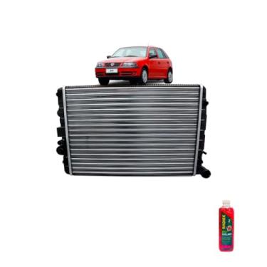 Imagem de Kit Radiador VW Gol AP 95> 8/16V C/Ar + Aditivo Radiador Radiex R1952 Rosa