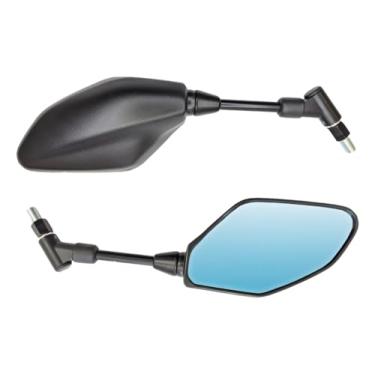 Imagem de Retrovisor Esportivo Mt 03 Mt 07 Mt 09 Universal Giro 360 Lente Azul Par Design Aerodinâmico Alta Visibilidade Rosca Padrão Motos Compatível
