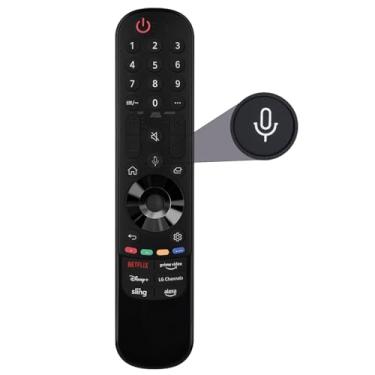 Imagem de Controle remoto LG de substituição para Smart TV, LG Magic Remote AN-MR22GA/22GN com função de voz e ponteiro, compatível com TVs LG 2022-2019, OLED, QNED, NANOCell, 4K, 8K etc.