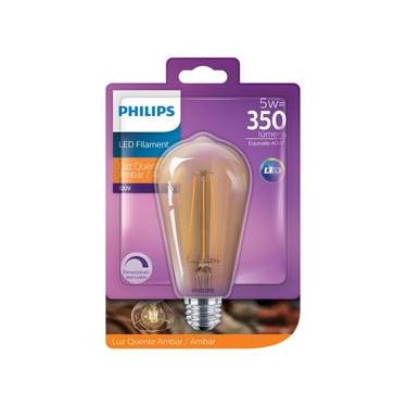 Imagem de Lâmpada Led Philips Filamento 5W dim ST64 AM 2200K 127V E27