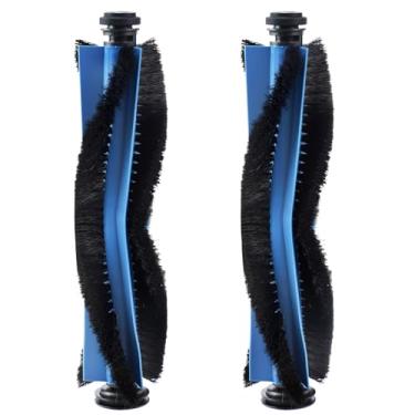 Imagem de Pacote com 2 escovas de rolo compatíveis com aspirador de pó robô Omni Eufy X10 Pro, peças de reposição para escova principal de aspirador de pó