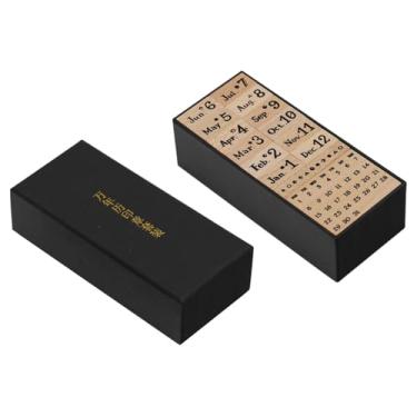 Imagem de UGPLM Conjunto de carimbos de madeira e borracha para decoração de diário, planejamento mensal e scrapbooking.