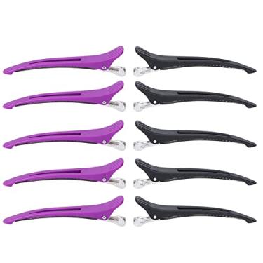 Imagem de Yinhing 12 Peças Grampos de Cabelo Bico de Pato Deslizantes para Salão de Cabeleireiro, Estilo Profissional para Cortes de Cabelo, Aplicação de Maquiagem, Lavagem Facial, Acessórios de Versáteis para Tipos de