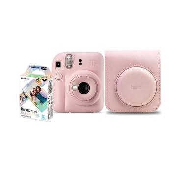 Imagem de Kit Câmera Instantânea Instax Mini 12 Rosa com Pack 10 fotos e Bolsa Rosa, FUJIFILM
