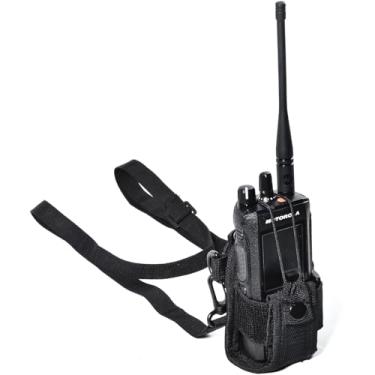 Imagem de HYS Bolsa de rádio MOLLE ajustável - Coldre tático para walkie talkie para cinto de serviço, estojo de rádio bidirecional