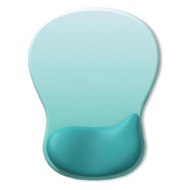 Imagem de Mouse pad com descanso de pulso em gel, superfície de suporte de pulso lisa e base de poliuretano antiderrapante