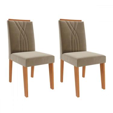 Imagem de Cadeiras Kit 2 Cadeiras Nicole Cinamomo/Joli - Cimol