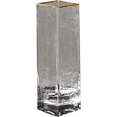 Imagem de YYBOES Vaso de vidro para decoração de flores, vaso de vidro leve e luxuoso, vaso de flores artificiais hidropônico transparente, decoração de casa, móveis de casa, sala de estar, decoração de mesa ou