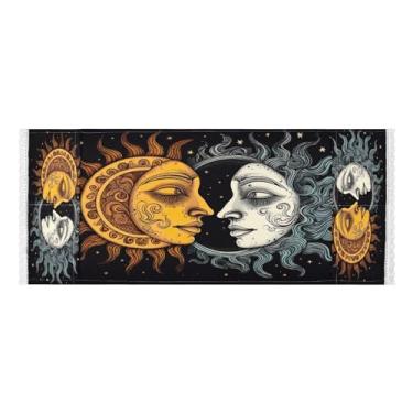 Imagem de Wassud Capas de lavadora e secadora de sol e lua, protetor de lavadora com sacos de armazenamento, capa de geladeira à prova de poeira com bolsos para lavanderia doméstica, cozinha, 120 x 55 cm