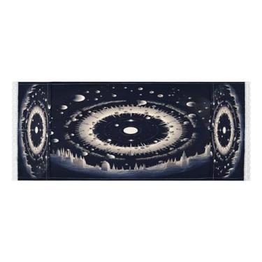 Imagem de Wassud Capas de lavadora e secadora de fases da lua, protetor de lavadora com sacos de armazenamento, capa de geladeira à prova de poeira com bolsos para lavanderia doméstica, cozinha, 120 x 55 cm