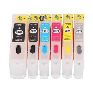 Imagem de Conjunto de cartuchos de tinta Cartucho de tinta de impressora de alta compatibilidade de 5 cores para PGI 870BK CLI 871BK C M Y GY MG7780 MG5780 MG6880 PIXMA Impressoras Preto