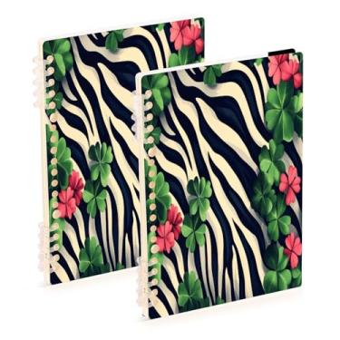 Imagem de Burbuja Cadernos St. Patrick Clover, papel pautado universitário A5 com 60 folhas, fichário para escritório, 2 unidades