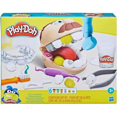 Imagem de Massinha Play Doh Brincando de Dentista Novo Modelo Hasbro