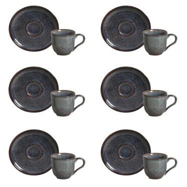 Imagem de Conjunto De Xícara De Cafezinho Com Pires 06 Peças Bio Titanium Porto Brasil