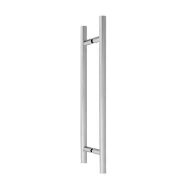 Imagem de Puxador Para Portas Em Aço Inox Escovado Egeu Grego Metal 120cm