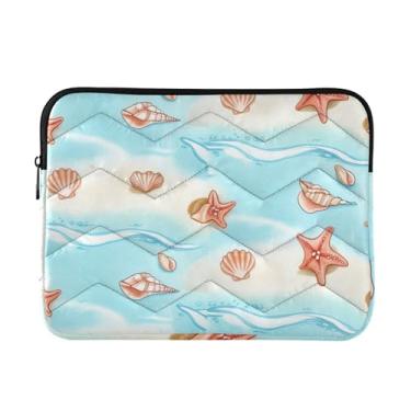 Imagem de Capas para laptop 13, 13,3, 35 cm, cena de praia, estrela-do-mar, à prova de choque, capa protetora para notebook