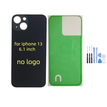 Imagem de STYCES Substituição de vidro da tampa traseira traseira para iPhone 13 de 6,1 polegadas e para iPhone 13 mini 5,4 polegadas (sem logotipo), com kit de ferramentas de reparo, adesivo pré-instalado