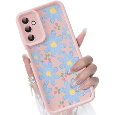 Imagem de CASBST Capa para Samsung Galaxy A25 5G, design criativo de flores para meninas e mulheres, capa de silicone líquido, moldura mais grossa à prova de choque e resistente a arranhões para Samsung A25