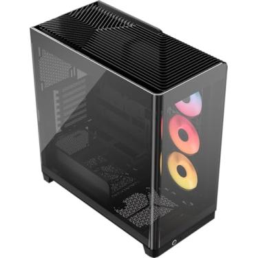 Imagem de Corsair Moldura 4500X RS-R ARGB Vidro Panorâmico Mid-Tower PC Case – Sistema de Montagem InfiniRail, Serve para Radiadores Duplos de 360 mm, GPU Anti-Sag, 3X Ventoinhas RS120R Incluídas – Preto