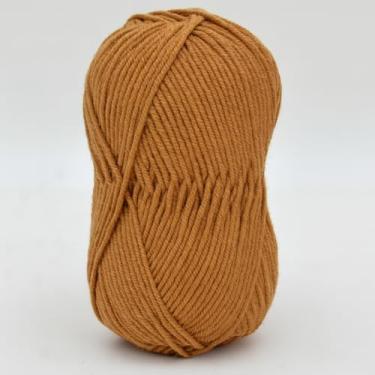 Imagem de Fio de algodão de leite de 4 camadas para crochê – fio de tricô macio para amigurumi, chinelos, cobertores e projetos de artesanato DIY (26 marrom escuro)