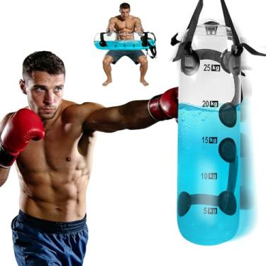 Imagem de Tanque de maré, saco de pancada de água e pesos aqua dupla finalidade adulto nível de água ajustável para treino saco de areia treinamento de força alternativa bolsa de areia portátil estabilidade