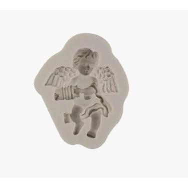 Imagem de Molde de silicone para projetos de resina de sabão de cozimento artesanal com design de asa de anjo branca, ferramenta antiaderente flexível