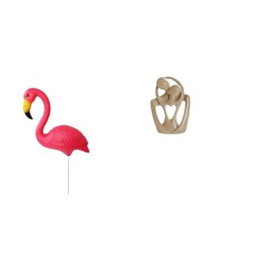 Imagem de Whtkoph Escultura de Flamingo para Jardim, Decoração Natalina, Primavera, Estatueta Abstrata de Casal, Estátua Criativa em Resina para Estante, Café