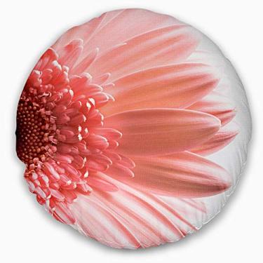 Imagem de Design grande rosa margarida flor pétalas florais, sala de estar, sofá, almofada de alta qualidade + capa de almofada impressa em ambos os lados 40 cm