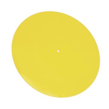 Imagem de Generic Tapete Acrílico Slipmat para Toca-discos de Baixo Ruído, para Resposta de Graves Aprimorada, Adequado para Registros de 33 1/3rpm e 45rpm (Amarelo)
