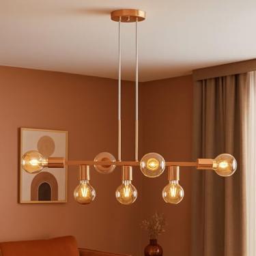 Imagem de Pendente Rubis 7 Lâmpadas 68cm Industrial (Cobre Verniz)