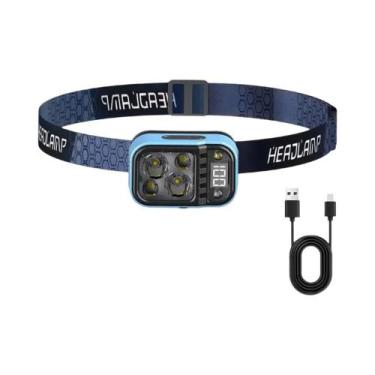 Imagem de Lanterna De Cabeça LED Recarregável Super Brilhante Para Pesca E Campi