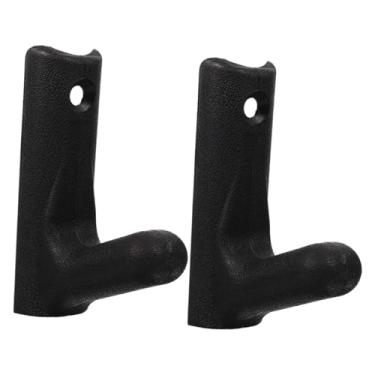 Imagem de KiBcsLic Suporte de parede para barra de halteres (2 unidades) - Organizador de acessórios para barras e halteres - Economiza espaço - Suporte para, Material de Pc, 16cmx5.2cm