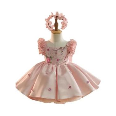 Imagem de Vestido De Festa Bordado Para Meninas Novo Vestido De Alta Qualidade P