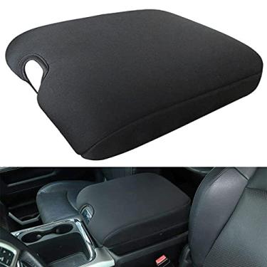 Imagem de Boigoo Capa de console central compatível com Dodge Ram 1500 2500 3500 2010-2017, almofada de caixa de apoio de braço - material de neoprene preto aconchegante evita arranhões de animais de estimação
