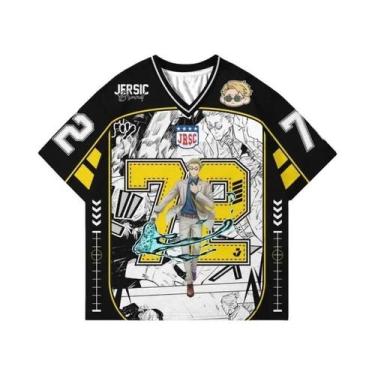 Imagem de Camiseta Unissex Oversize Estilo Y2K Coreano Com Estampa De Futebol Am