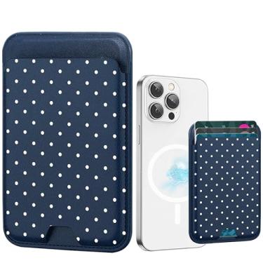 Imagem de BayPastel X Para carteira Magsafe, porta-cartões magnético para iPhone 17/Air/16/16e/15/14/13/12 Pro/Max/Plus/Mini, bolso magnético forte para telefone, design fofo, cartão de crédito, serve para 3