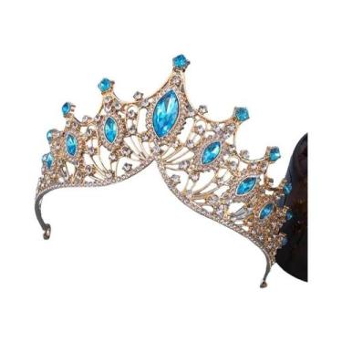 Imagem de 1pc noiva strass coroa tiara barroco atmosfera de luxo liga coroa fest