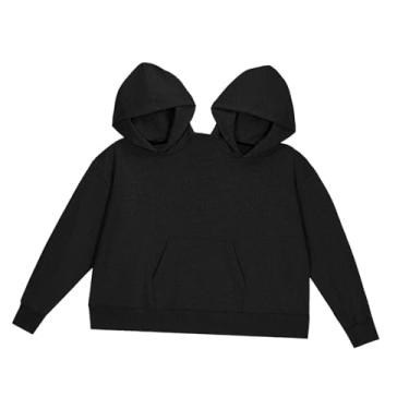 Imagem de kowaku Moletom de casal macio para duas pessoas, ideal para assistir filmes, uso casual no dia a dia e compras, Preto