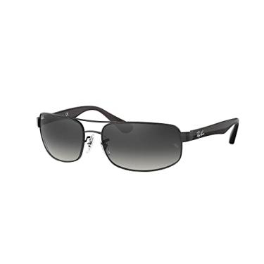 Imagem de Ray-Ban Pacote de óculos de sol RB3445: RB 3445 RB3445 e coleira de silicone antiderrapante universal, Gradiente cinza claro preto fosco/cinza gradiente, 61 mm