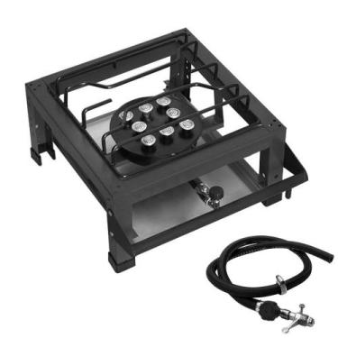 Imagem de Fogão Semi Industrial 1 Boca Grande Alta Pressão Preto Portátil Roa