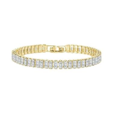 Imagem de Pulseira De Tênis Feminina Com Zircônia Iced Out, Luxuosa, Com Cristai