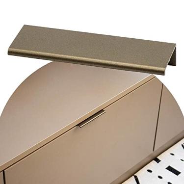 Imagem de 6 Puxadores Slim De Armario Retro Tito 64mm Cromado Bronze (Bronze Fosco)